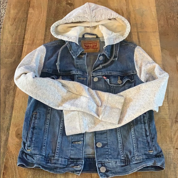 hooded levi jackets